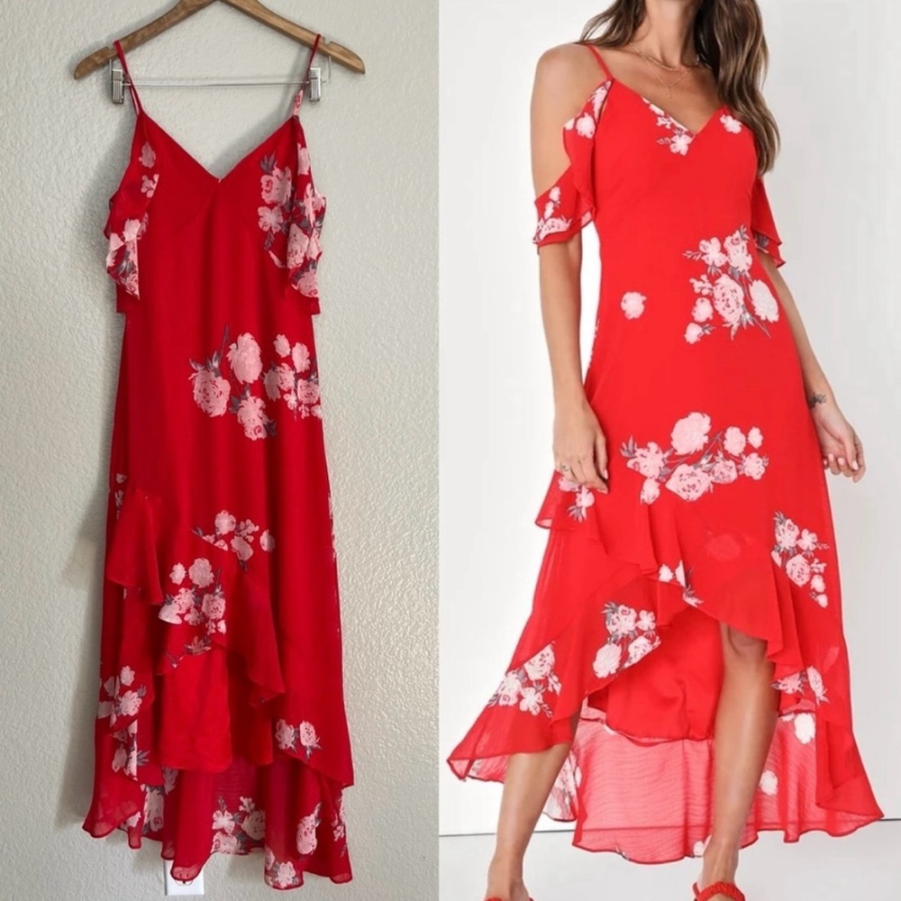 Lulu’s Love in Bloom Floral High Low Dress
